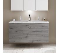 Burgbad Eqio mobile con lavabo in composto minerale integrato, 4 scomparti estraibili, SHCF122F6015C0001G0146, Eqio [Mobili da Bagno > Mobili con Doppio Lavabo]