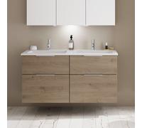 Burgbad Eqio mobile con lavabo in composto minerale integrato, 4 scomparti estraibili, SHCF122F6423C0001G0146, Eqio [Mobili da Bagno > Mobili con Doppio Lavabo]