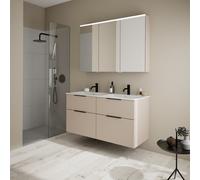 Burgbad Eqio mobile con lavabo slim in ceramica integrato, SHCR122RF6583C0001G0200, Eqio [Mobili da Bagno > Set Mobili da Bagno]