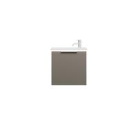 burgbad Eqio Slim lavabo en céramique avec meuble sous-lavabo et éclairage LED, 520x310x520mm, SHCH052F2010C0001G0146, SHCH052F2010C0001G0146, Colorazione: Grigio lucido / Grigio lucido, maniglia crom