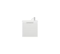 burgbad Eqio Slim lavabo en céramique avec meuble sous-lavabo et éclairage LED, 520x310x520mm, SHCH052F6582C0001G0146, SHCH052F6582C0001G0146, Colorazione: Bianco opaco / Bianco opaco, maniglia cromat