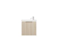 burgbad Eqio Slim lavabo en céramique avec meuble sous-lavabo et éclairage LED, 520x310x520mm, SHCH052F3180C0001G0146, SHCH052F3180C0001G0146, Colorazione: Rovere Decor Cashmere / Rovere Decor Cashmer