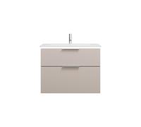 burgbad Eqio Slim lavabo en céramique avec meuble sous-lavabo et éclairage LED, 820x490x640mm, SHBU082F6583C0001G0146, SHBU082F6583C0001G0146, Colorazione: Grigio chiaro opaco / Grigio chiaro opaco, m