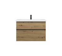 burgbad Eqio Slim lavabo en céramique avec meuble sous-lavabo et éclairage LED, 920x490x640mm, SHBU092F5662C0001G0252, SHBU092F5662C0001G0252, Colorazione: Rovere decoro Urban / Rovere decoro Urban, f