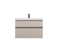 burgbad Eqio Slim lavabo en céramique avec meuble sous-lavabo et éclairage LED, 920x490x640mm, SHBU092F6583C0001G0252, SHBU092F6583C0001G0252, Colorazione: Grigio chiaro opaco / Grigio chiaro opaco, m