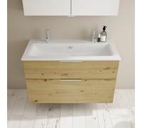 Burgbad Eqio slim lavabo in ceramica con mobile, 2 scomparti estraibili, SHBV102F5662C0001G0146, Eqio [Mobili da Bagno > Mobili da Bagno con Lavabo Integrato]