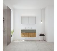 Burgbad Fiumo 2.0 mobile con doppio lavabo, con armadietto a specchio, SHGZ122F6928FOT62C0001G0146, Fiumo 2.0 [Mobili da Bagno > Set Mobili da Bagno]