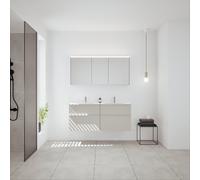 Burgbad Fiumo 2.0 mobile con doppio lavabo, con armadietto a specchio, SHGZ142LF6923FOT2C0001G0223, Fiumo 2.0 [Mobili da Bagno > Set Mobili da Bagno]