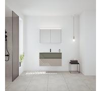 Burgbad Fiumo 2.0 mobile con lavabo, con armadietto a specchio, SHGY102F6924FOT62C0001G0200, Fiumo 2.0 [Mobili da Bagno > Set Mobili da Bagno]