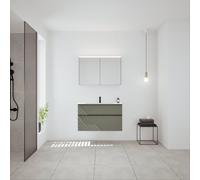 Burgbad Fiumo 2.0 mobile con lavabo, con armadietto a specchio, SHGY102F6926FOT62C0001G0200, Fiumo 2.0 [Mobili da Bagno > Set Mobili da Bagno]