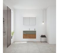 Burgbad Fiumo 2.0 mobile con lavabo, con armadietto a specchio, SHGY102F6927FOT62C0001G0146, Fiumo 2.0 [Mobili da Bagno > Set Mobili da Bagno]