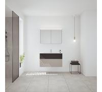 Burgbad Fiumo 2.0 mobile con lavabo integrato, con armadietto a specchio, SHGY102F6924FOT56C0001G0146, Fiumo 2.0 [Mobili da Bagno > Set Mobili da Bagno]