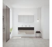 Burgbad Fiumo 2.0 mobile con lavabo integrato, con armadietto a specchio, SHGZ142RF6924FOT56C0001G0146, Fiumo 2.0 [Mobili da Bagno > Set Mobili da Bagno]