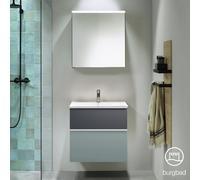 Burgbad Fiumo lavabo con mobile, con armadietto a specchio, SFXV062RF3957FOT56C0001G0223, Fiumo [Mobili da Bagno > Set Mobili Bagno]