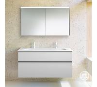 Burgbad Fiumo mobile con doppio lavabo, con armadietto a specchio, SFXW122F3956C0001G0200, Fiumo [Mobili da Bagno > Set Mobili da Bagno]