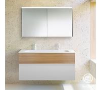Burgbad Fiumo mobile con doppio lavabo, con armadietto a specchio, SFXW122F3956FOT52C0001G0223, Fiumo [Mobili da Bagno > Set Mobili da Bagno]