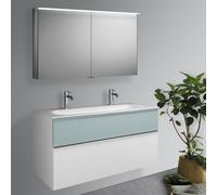 Burgbad Fiumo mobile con doppio lavabo, con armadietto a specchio, SFXW122F3956FOT55C0001G0146, Fiumo [Mobili da Bagno > Set Mobili da Bagno]