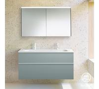 Burgbad Fiumo mobile con doppio lavabo, con armadietto a specchio, SFXW122F3957C0001G0223, Fiumo [Mobili da Bagno > Set Mobili da Bagno]