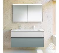 Burgbad Fiumo mobile con doppio lavabo, con armadietto a specchio, SFXW122F3957FOT2C0001G0200, Fiumo [Mobili da Bagno > Set Mobili da Bagno]