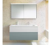 Burgbad Fiumo mobile con doppio lavabo, con armadietto a specchio, SFXW122F3957FOT2C0001G0223, Fiumo [Mobili da Bagno > Set Mobili da Bagno]