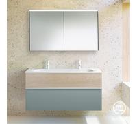 Burgbad Fiumo mobile con doppio lavabo, con armadietto a specchio, SFXW122F3957FOT45C0001G0223, Fiumo [Mobili da Bagno > Set Mobili da Bagno]