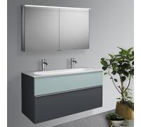 Burgbad Fiumo mobile con doppio lavabo, con armadietto a specchio, SFXW122F3958FOT55C0001G0146, Fiumo [Mobili da Bagno > Set Mobili da Bagno]