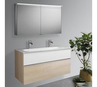 Burgbad Fiumo mobile con doppio lavabo, con armadietto a specchio, SFXW122F3959FOT2C0001G0146, Fiumo [Mobili da Bagno > Set Mobili da Bagno]