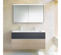 Burgbad Fiumo mobile con doppio lavabo, con armadietto a specchio, SFXW122F3959FOT56C0001G0223, Fiumo [Mobili da Bagno > Set Mobili da Bagno]
