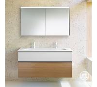 Burgbad Fiumo mobile con doppio lavabo, con armadietto a specchio, SFXW122F3960FOT2C0001G0200, Fiumo [Mobili da Bagno > Set Mobili da Bagno]