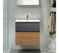 Burgbad Fiumo mobile con lavabo, 2 scomparti estraibili, SFXN062F3960FOT56C0001G0200, Fiumo [Mobili da Bagno > Mobili con Lavabo Integrato]
