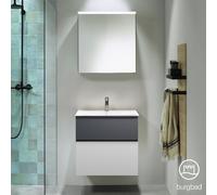 Burgbad Fiumo mobile con lavabo integrato, con armadietto a specchio, SFXV062LF3956FOT56C0001G0200, Fiumo [Mobili da Bagno > Set Mobili da Bagno]