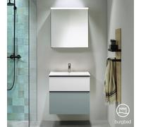 Burgbad Fiumo mobile con lavabo integrato, con armadietto a specchio, SFXV062RF3957FOT2C0001G0200, Fiumo [Mobili da Bagno > Set Mobili da Bagno]
