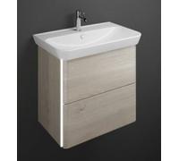 burgbad Iveo lavabo en céramique avec meuble sous-lavabo, avec éclairage LED pour meuble sous-lavabo, largeur : 800mm, SFEY080F2834G0169, SFEY080F2834G0169, Colorazione: Decorazione quercia Flanelle /