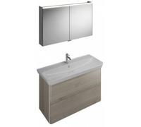 burgbad Iveo set vasque céramique avec meuble sous-lavabo, largeur : 1200mm, SFHJ120F2834G0161, SFHJ120F2834G0161, Colorazione: Decorazione flanella di quercia / Decorazione flanella di quercia Decora