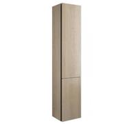 burgbad Junit Armoire hautt HSIE035, charnière à gauche, 2 portes, largeur : 350mm, HSIE035LF3150G0175, HSIE035LF3150G0175, Colorazione: Rovere Decor Cashmere / Rovere Decor Cashmere Decor Cashmere