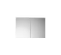 burgbad Lin20 Armoire de toilette avec éclairage LED et éclairage LED du lavabo, 2 portes, 1000x700x170mm, SPQL100F5351, SPQL100F5351, Colorazione: Bianco opaco con bordo laser