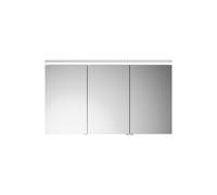 burgbad Lin20 armoire de toilette avec éclairage LED et éclairage LED du lavabo, 3 portes, porte du milieu à gauche, 1200x700x170mm, SPQL120RF5395, SPQL120RF5395, Colorazione: Pannello posteriore blu 