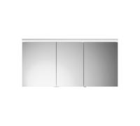 burgbad Lin20 armoire de toilette avec éclairage LED et éclairage LED du lavabo, 3 portes, porte du milieu butée à droite, 1400x700x170mm, SPQL140LF5375, SPQL140LF5375, Colorazione: Bianco opaco