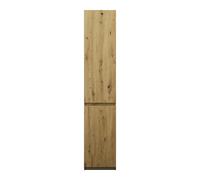 burgbad Lin20 Armoires hautes au sol avec 2 portes, 2 tablettes angulaires, charnières à gauche, 400x245x2000mm, HSPM040LF5353, HSPM040LF5353, Colorazione: Arredamento urbano in quercia