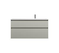 burgbad Lin20 lavabo en fonte minérale blanc mat aligné à droite inclus meuble souslavabo, 2 tiroirs, 1220x495x612mm, SGHX122RF5352C0037, SGHX122RF5352C0037, Colorazione: Grigio basalto opaco con bord