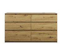burgbad Lin20 meuble sous-lavabo avec plan de toilette, découpe de la cuve à droite, 6 tiroirs, 1602x487x900mm, SGIG160RF5353, SGIG160RF5353, Colorazione: Arredamento urbano in quercia