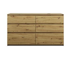 burgbad Lin20 meuble sous-lavabo avec plan de toilette, découpe de la cuve à droite, 6 tiroirs, 1602x552x900mm, SGRB160RF5353, SGRB160RF5353, Colorazione: Arredamento urbano in quercia