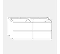 Burgbad RC40 Solitaire mobile con lavabo in ceramica integrato, 4 scomparti estraibili, SGKC142F4514C0001, RC40 Solitaire [Mobili da Bagno > Mobili con Doppio Lavabo]