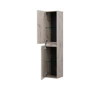 burgbad Rocio Armoire haute, 2 portes, charnières à droite et à gauche, 350x320x1600mm, HSRU035F6225, HSRU035F6225, Colorazione: Decorazione in quercia argento