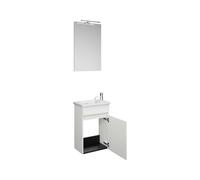 burgbad Rocio Set salle de bain invité composé d'un miroir avec lampe LED, d'un lavabo et d'un meuble sous-lavabo, largeur 450mm, SGYT045F6225C0001, SGYT045F6225C0001, Colorazione: Decorazione in quer