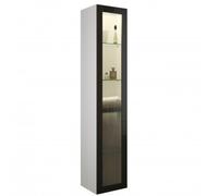 burgbad Yumo Armoire haute à charnières à droite, 1 porte, avec éclairage LED à l'intérieur, largeur : 350mm, poignée G0179, HSKD035RF3717G0179, HSKD035RF3717G0179, Colorazione: Rovere Decor Cashmere 