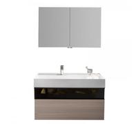 burgbad Yumo set lavabo en céramique avec meuble sous-lavabo, y compris armoire de toilette avec éclairage LED du lavabo, largeur : 1015mm, SFLA102F3194G0179, SFLA102F3194G0179, Colorazione: Acrilico 