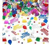 BURGEON Coriandoli Compleanno Happy Birthday Confetti Coriandoli Tavola Colorati Paillettes Coriandoli per Compleanno Feste Decorazioni Della Tavola, 15g