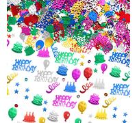 BURGEON Coriandoli Compleanno Happy Birthday Confetti Coriandoli Tavola Colorati Paillettes Coriandoli per Compleanno Feste Decorazioni Della Tavola, 30g
