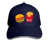 Burger And Fries Berretto da Baseball Berretto Sandwich Regolabile Cappello da papà in Denim Cappello da Camionista Cappello da Cowboy Hip-Hop per Uomo Donna